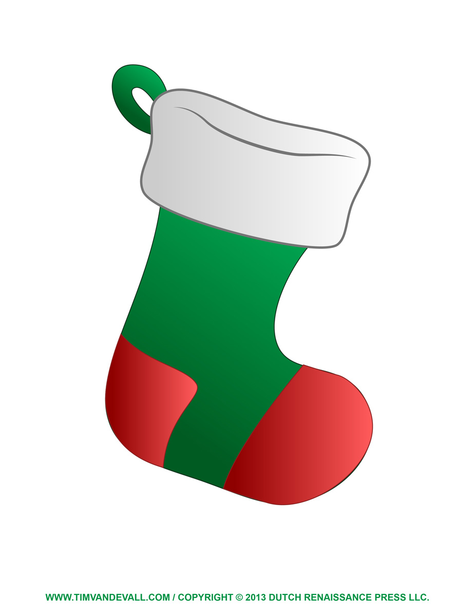 free christmas stocking template, clip art & decorations